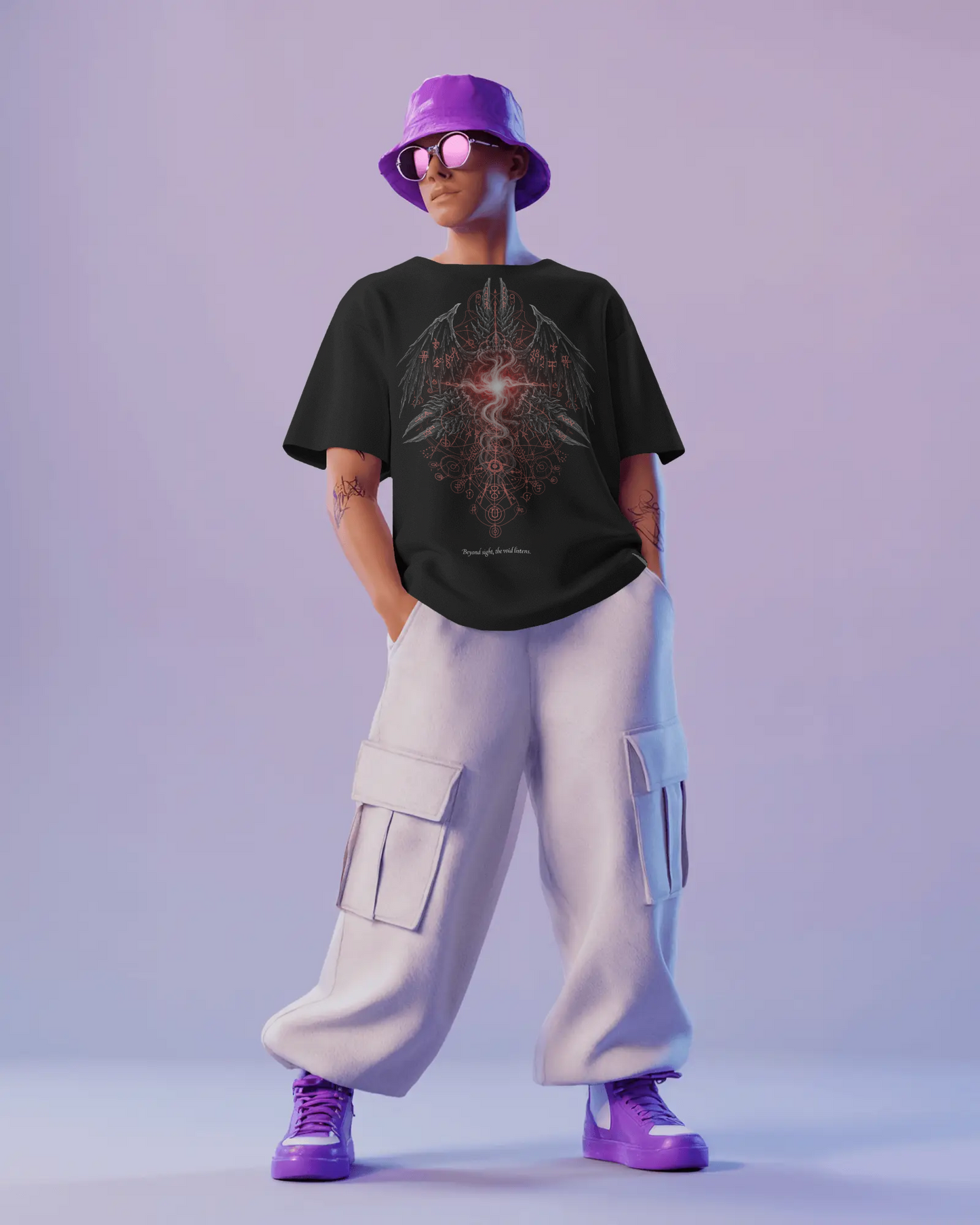 “BEYOND” — Celestial Serpent Oversized Unisex T-Shirt | Dark Myth Streetwear