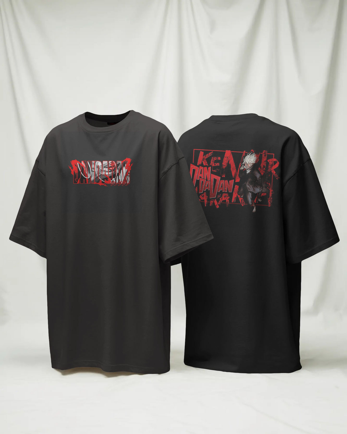 DAN DAN Crimson Motion Oversized Unisex Anime T-Shirt | Streetwear Graphic Tee