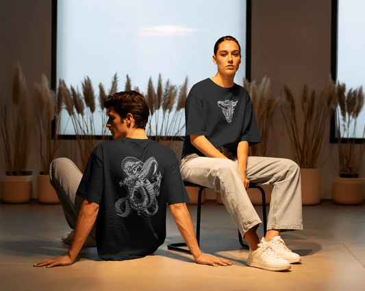 “REIGN” — Dragon Ascend Oversized Couple T-Shirt Set | Mythic Streetwear Edition